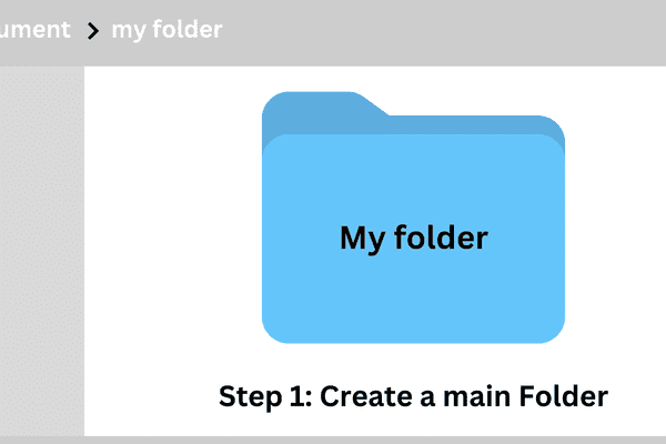 Create first folder 