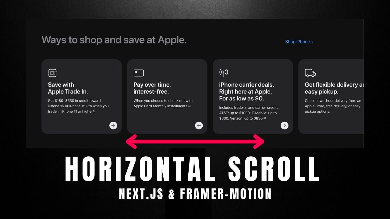 How to Make Horizontal Scroll using Next.JS and Framer-Motion?